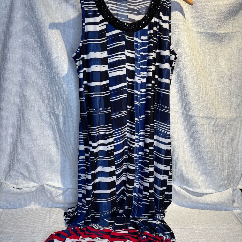 🇺🇸 Christopher & Banks Red White and Blue Maxi Dress